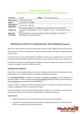 CVV03 - Arteropatie Obliteranti Croniche Arti Inferiori 2